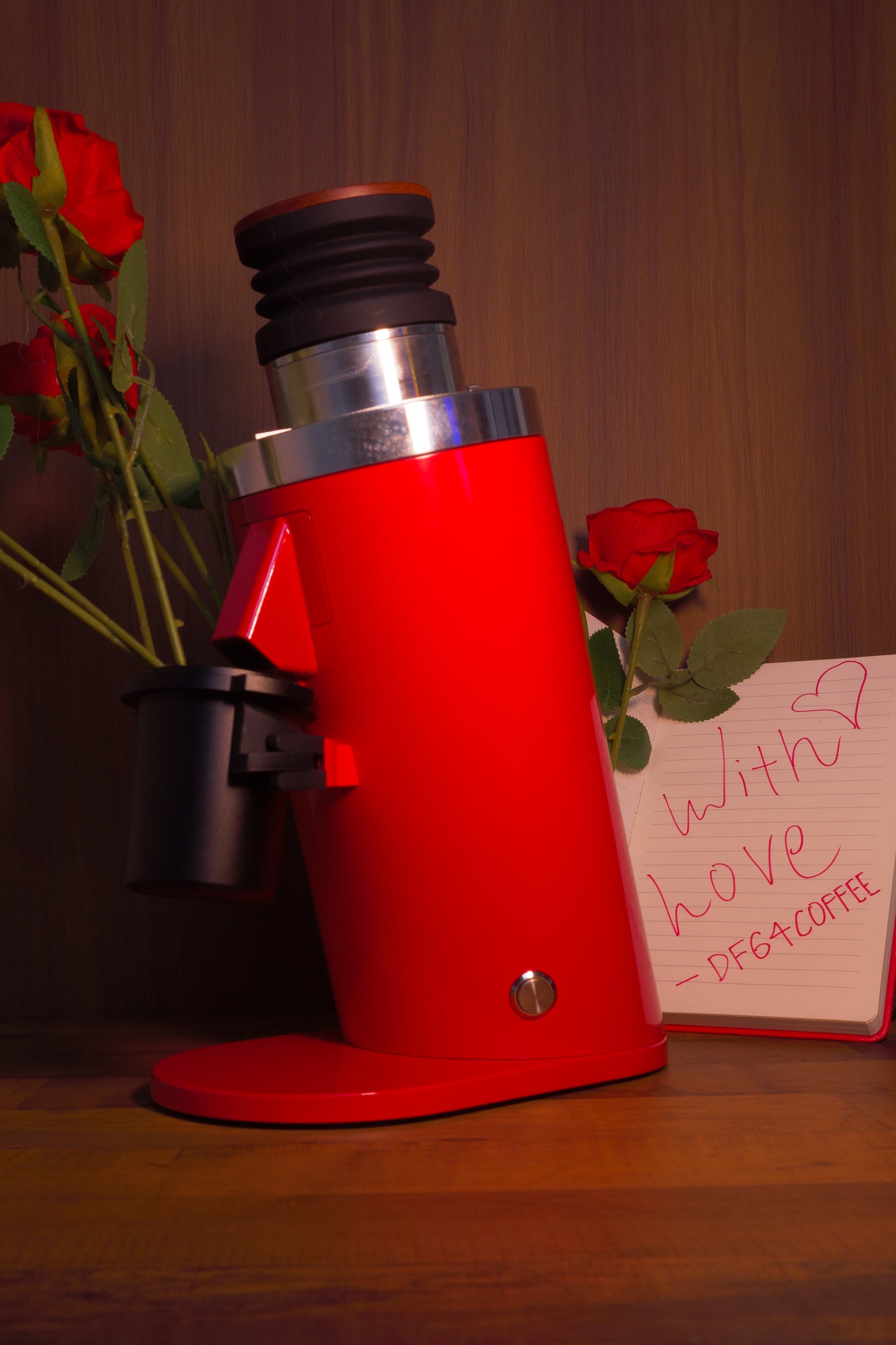DF64 Gen 2 Single Dose Coffee Grinder Luscious Red